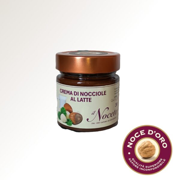 Crema con 38% di Nocciole e 16% di Latte